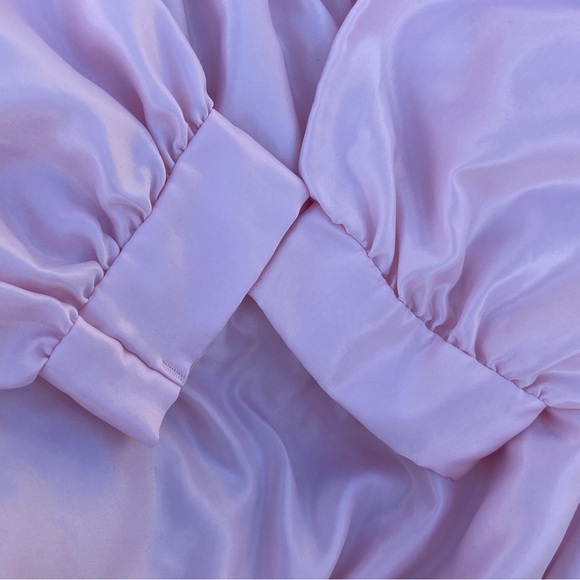 Vintage Barbizon Pink Brushed Satin Floral Lace Pullover Nightgown Women’s XL - Picture 8 of 10